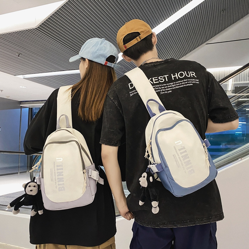 Unisex nylon torba preko ramena, kompakni mali ruksak u korejskom stilu mode, svakodnevno nošenje, jesen 2025