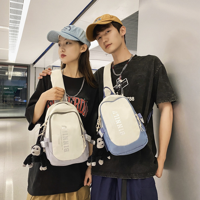 Unisex nylon torba preko ramena, kompakni mali ruksak u korejskom stilu mode, svakodnevno nošenje, jesen 2025