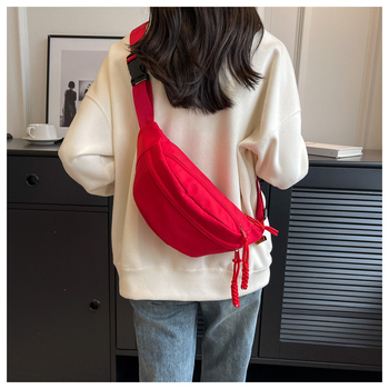 Jiaen Ženska crossbody torbica sa zatvaračem, Oxford platno, podstava od najlona, ljeto 2023, široka naramenica, gradski stil