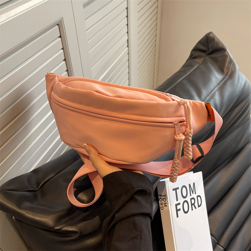 Jiaen Ženska crossbody torbica sa zatvaračem, Oxford platno, podstava od najlona, ljeto 2023, široka naramenica, gradski stil