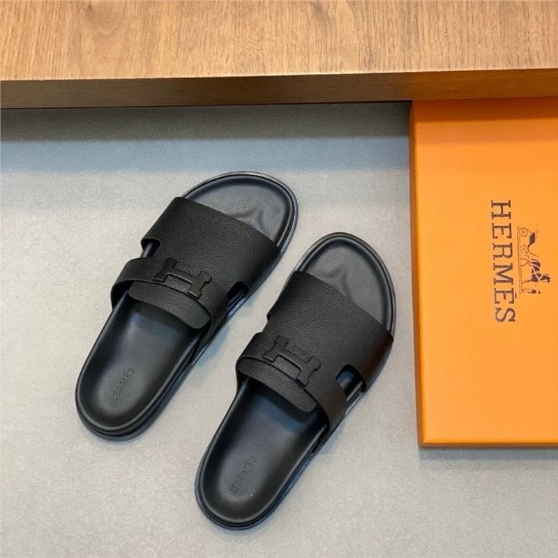 Sandale pentru bărbați din piele naturală, talpă groasă, slip-on casual pentru vară 2025