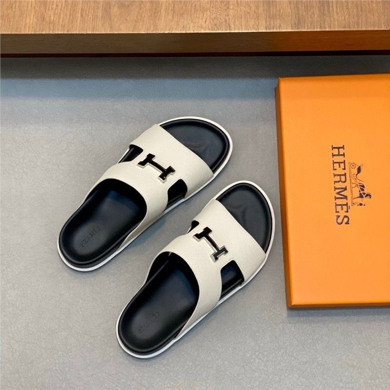 Sandale pentru bărbați din piele naturală, talpă groasă, slip-on casual pentru vară 2025