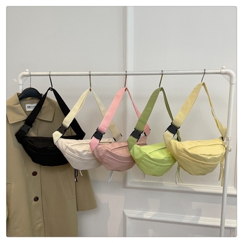 Nylon torbica za prsa, korejskog stila, za žene, lagana, ljetna crossbody torbica za vanjska putovanja i sport