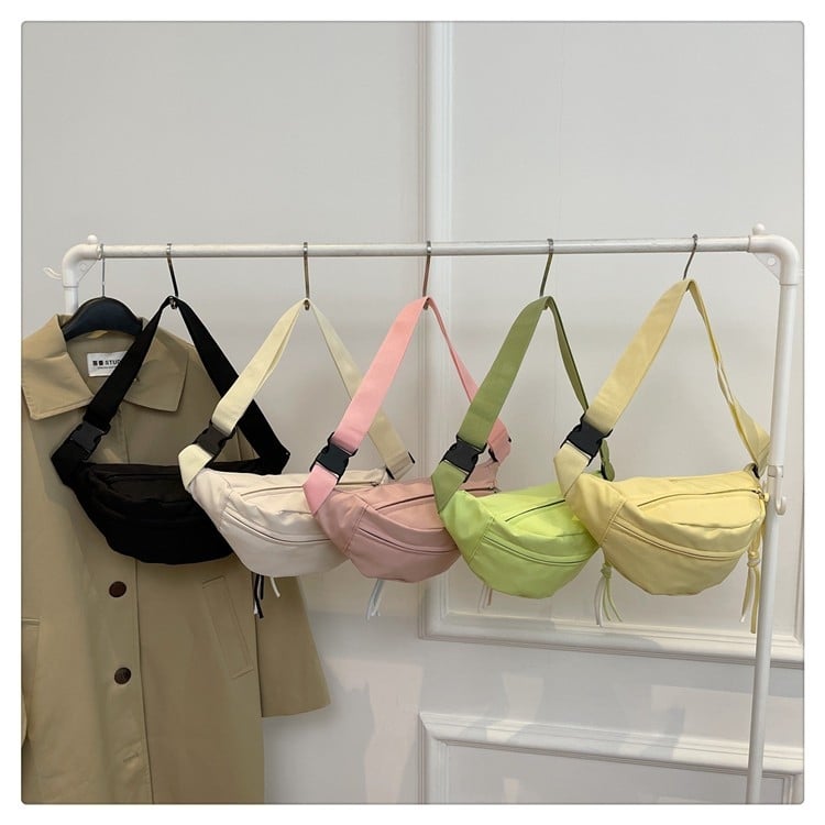 Nylon torbica za prsa, korejskog stila, za žene, lagana, ljetna crossbody torbica za vanjska putovanja i sport