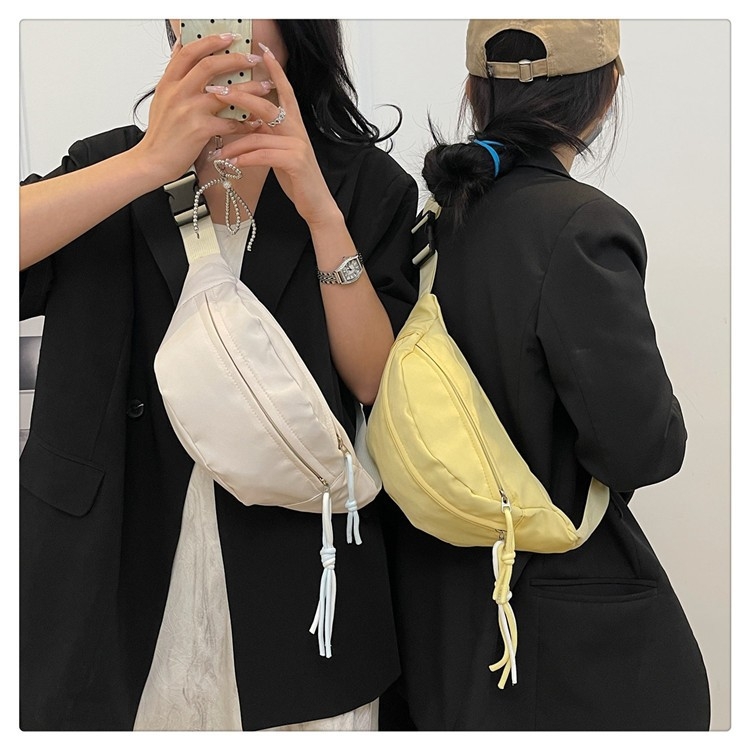 Nylon torbica za prsa, korejskog stila, za žene, lagana, ljetna crossbody torbica za vanjska putovanja i sport