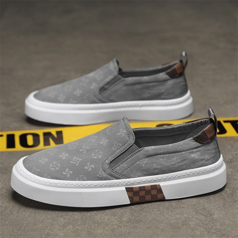 Muške crne platnene Slip-On tenisice, casual, jesen 2024, mekana potplata