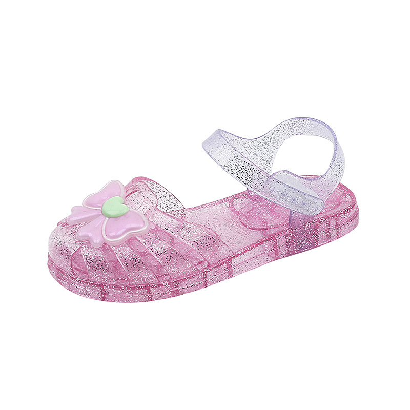 Dječje sandale s jelly kristalima i mašnicom, anti-slip za plažu, stil princeze, korejski stil