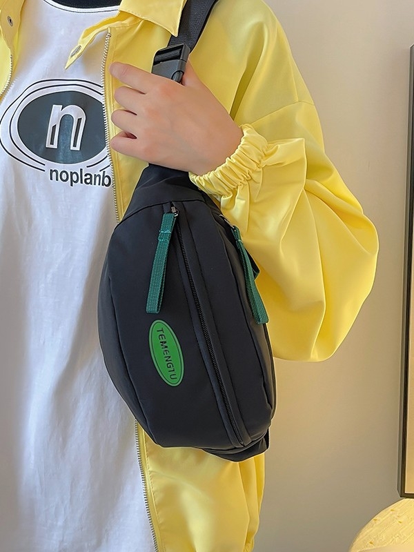 Minimalistička crossbody torba s blokovima boja, japanskog stila, za muškarce i žene, svakodnevna torba za telefon