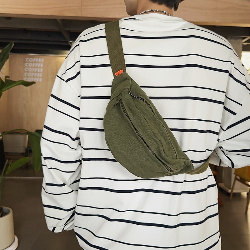 Platnena torbica za pojas s crossbody remenom, kompaktna torba za studente i svakodnevnu upotrebu