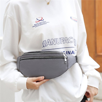 Ženska torbica za pojas u korejskom stilu, minimalistički jednobojni dizajn, crossbody torba s vodootpornim džepom za telefon, za aktivnosti na otvorenom