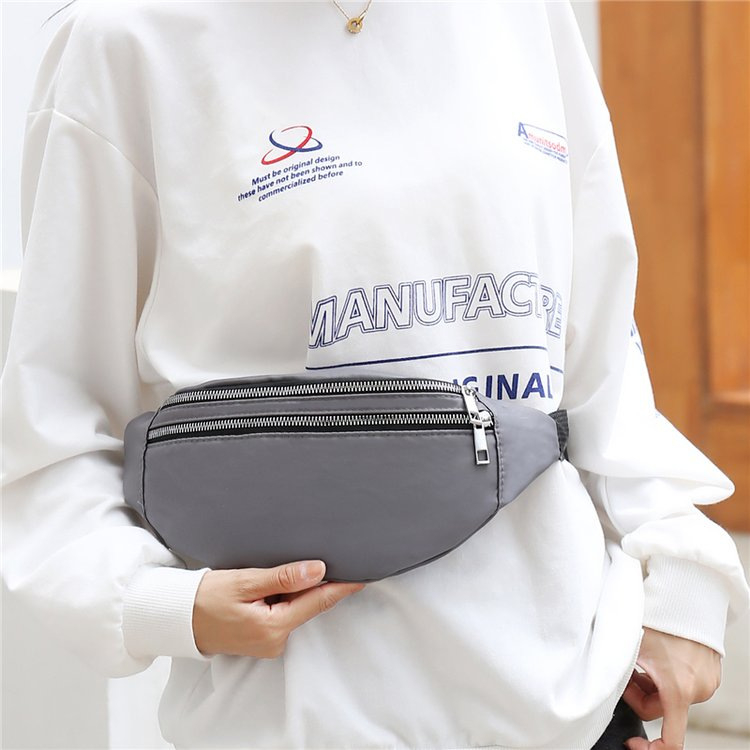Ženska torbica za pojas u korejskom stilu, minimalistički jednobojni dizajn, crossbody torba s vodootpornim džepom za telefon, za aktivnosti na otvorenom