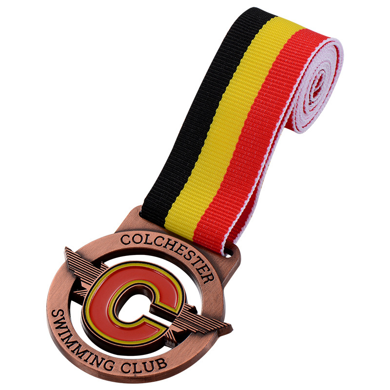 Medalja za maraton od cinkovog legura sa emajliranim premazom, prilagodljiva memorijalna pločica