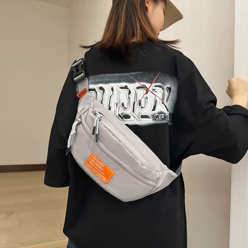 Harajuku inspirirana sportska torba za prsni dio s velikim kapacitetom, retro dizajn u blok boja, crossbody torba za svakodnevnu uporabu
