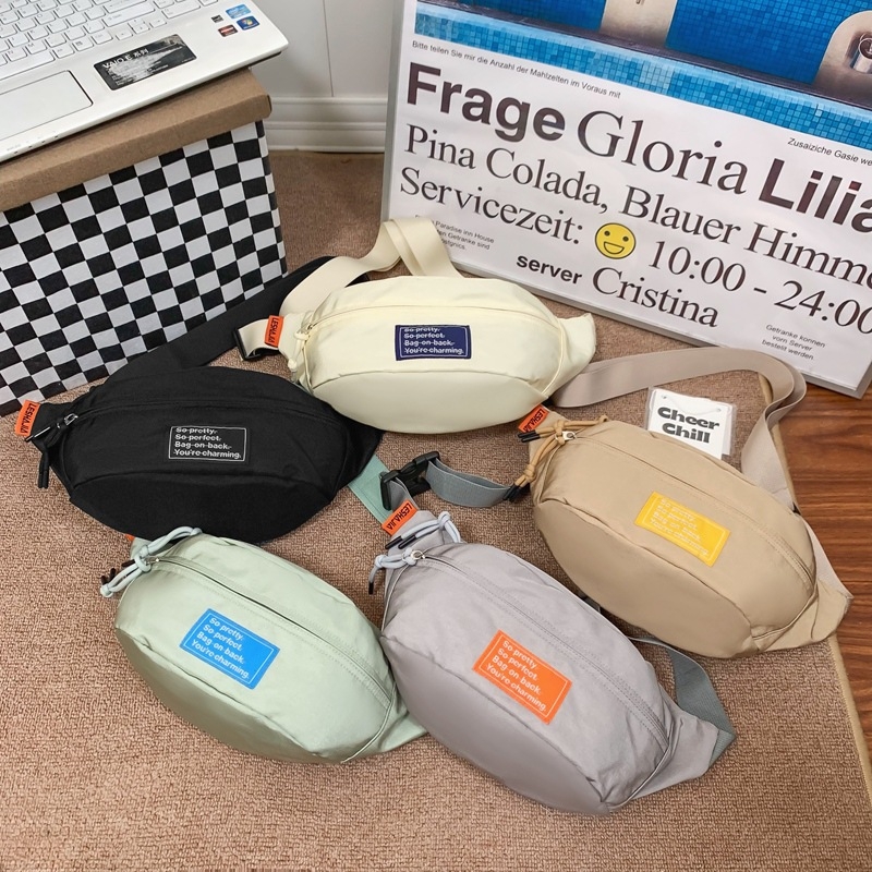 Harajuku inspirirana sportska torba za prsni dio s velikim kapacitetom, retro dizajn u blok boja, crossbody torba za svakodnevnu uporabu
