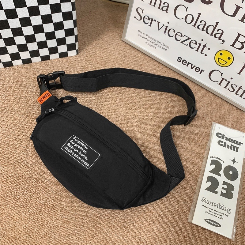 Harajuku inspirirana sportska torba za prsni dio s velikim kapacitetom, retro dizajn u blok boja, crossbody torba za svakodnevnu uporabu
