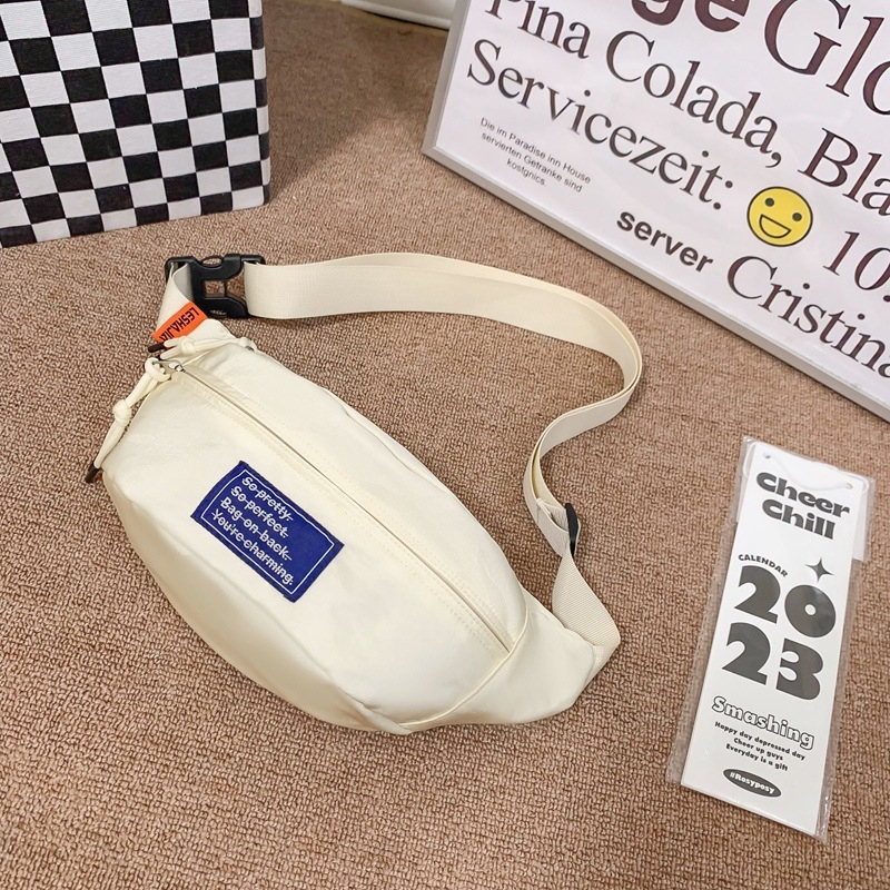 Harajuku inspirirana sportska torba za prsni dio s velikim kapacitetom, retro dizajn u blok boja, crossbody torba za svakodnevnu uporabu