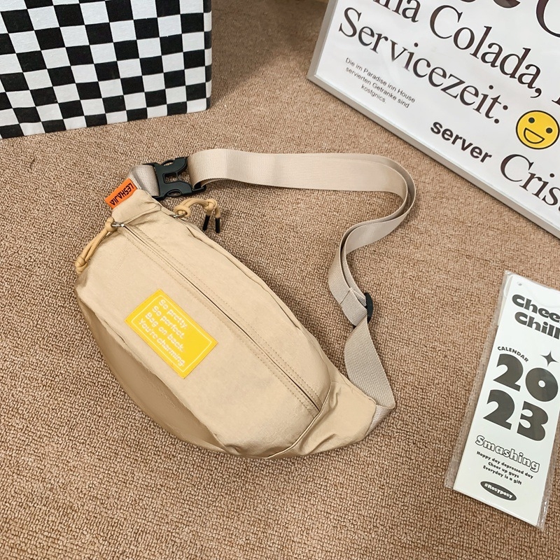 Harajuku inspirirana sportska torba za prsni dio s velikim kapacitetom, retro dizajn u blok boja, crossbody torba za svakodnevnu uporabu
