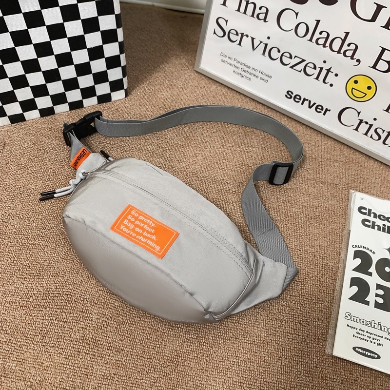 Harajuku inspirirana sportska torba za prsni dio s velikim kapacitetom, retro dizajn u blok boja, crossbody torba za svakodnevnu uporabu