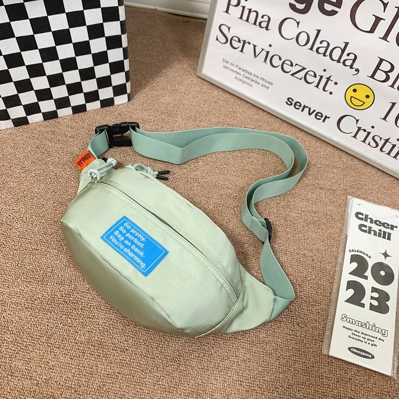 Harajuku inspirirana sportska torba za prsni dio s velikim kapacitetom, retro dizajn u blok boja, crossbody torba za svakodnevnu uporabu