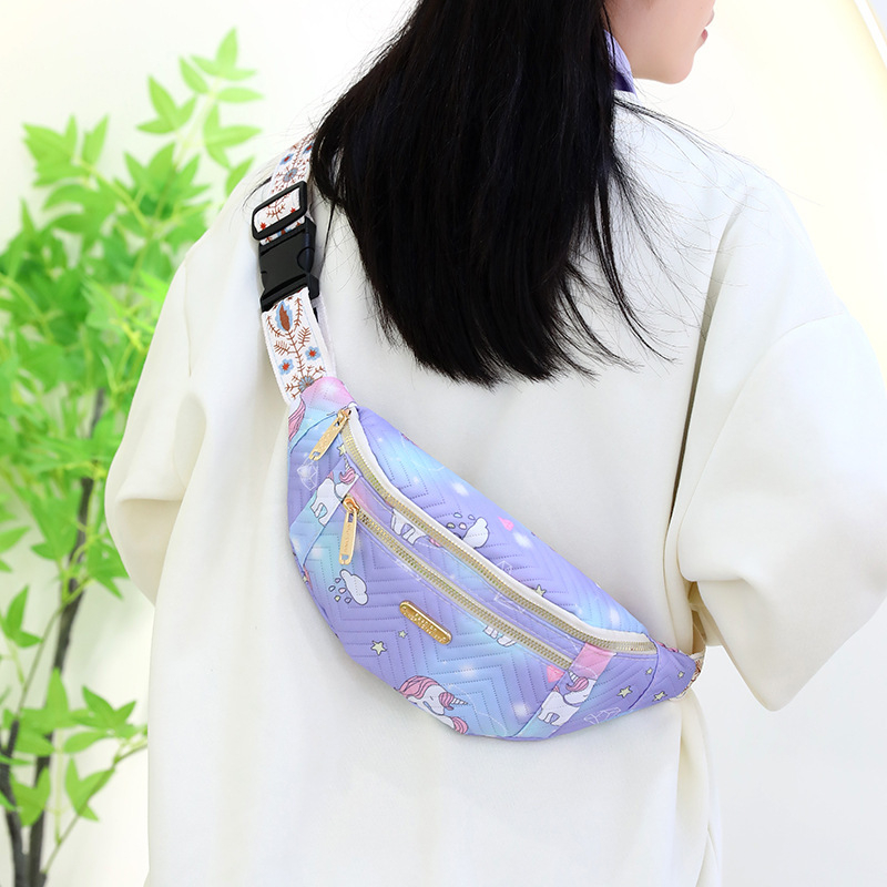 2025 nova žena crossbody torba s motivom jednoroga, slatki crtani stil, casual, svestrana