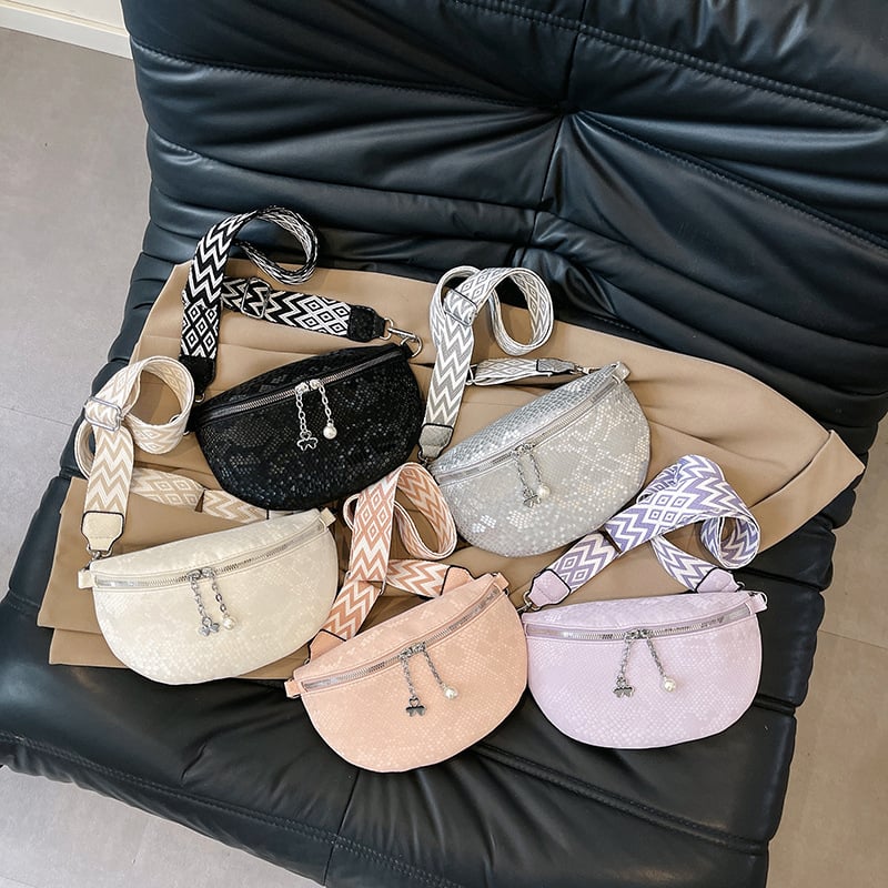 Ženska torbica od PU kože sa zmijskim uzorkom, velik kapacitet, kaišna i crossbody dizajn