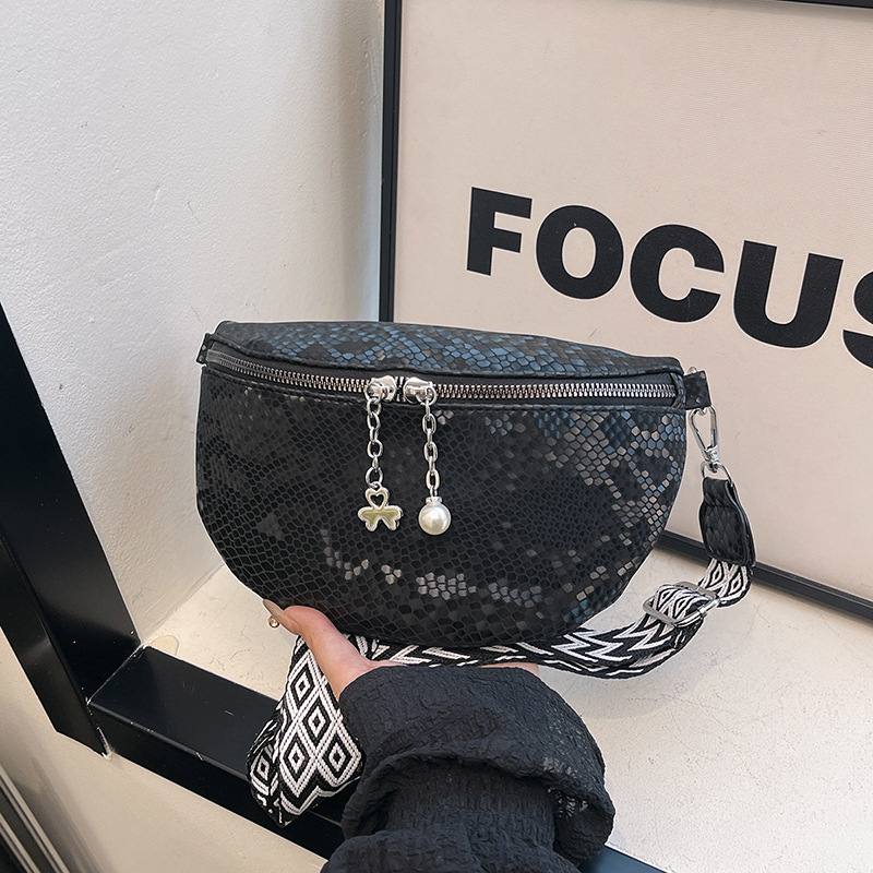Ženska torbica od PU kože sa zmijskim uzorkom, velik kapacitet, kaišna i crossbody dizajn