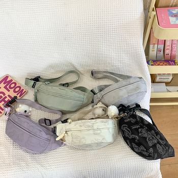 Ženska Dumpling stil torba od najlona, kompaktna crossbody i pojas torba, jesen 2025