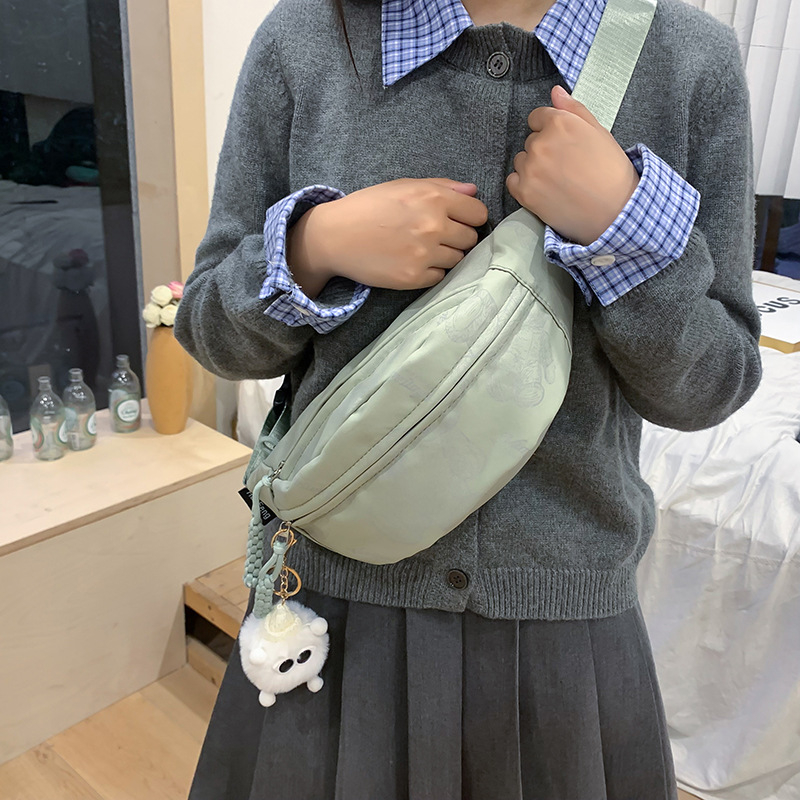 Ženska Dumpling stil torba od najlona, kompaktna crossbody i pojas torba, jesen 2025
