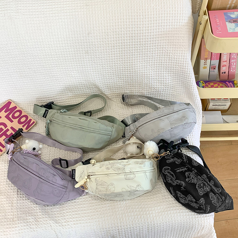 Ženska Dumpling stil torba od najlona, kompaktna crossbody i pojas torba, jesen 2025