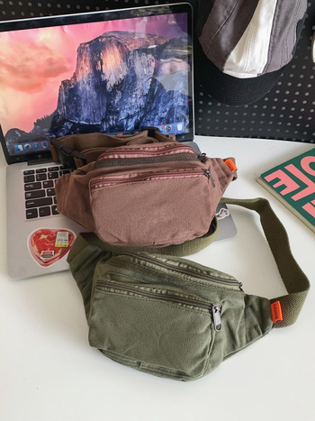 Unisex torba za prsa od ispranog platna u japanskom stilu, casual mala crossbody torba za mlade
