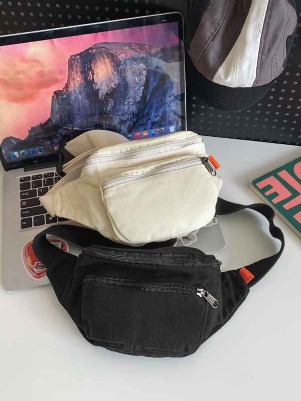 Unisex torba za prsa od ispranog platna u japanskom stilu, casual mala crossbody torba za mlade