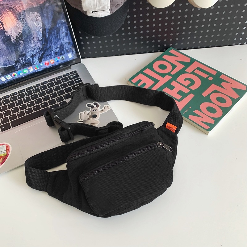 Unisex torba za prsa od ispranog platna u japanskom stilu, casual mala crossbody torba za mlade
