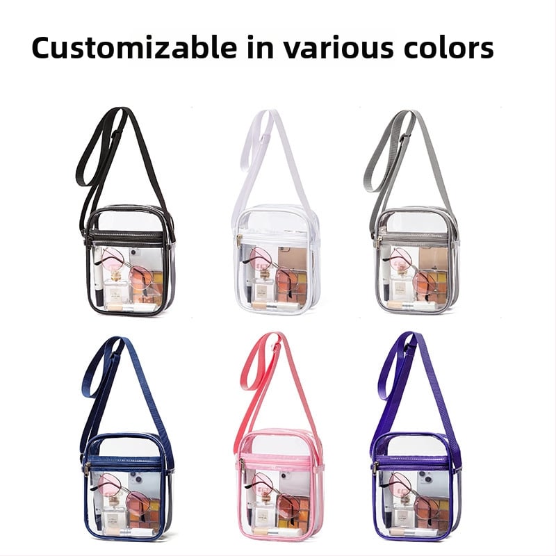 Prozirna PVC torba preko ramena s pretincem za novčanik, za putovanja