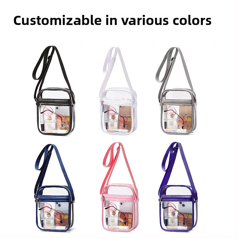 Prozirna PVC torba preko ramena s pretincem za novčanik, za putovanja