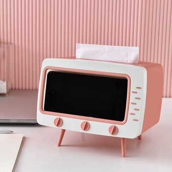 Držač za telefon u stilu InS, kutija za maramice, stolni retro nosač televizora i kutija za pohranu
