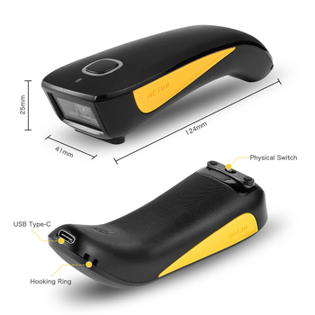 NETUM C750 Bluetooth φορητός 2D σαρωτής γραμμωτών κωδικών με υποστήριξη QR
