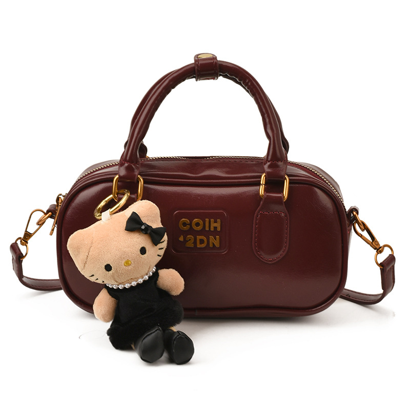 2025 jesen-zima nova korejska nišna retro bowling torba za žene, casual modni model preko ramena i crossbody