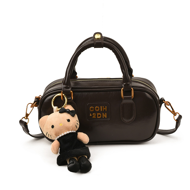 2025 jesen-zima nova korejska nišna retro bowling torba za žene, casual modni model preko ramena i crossbody