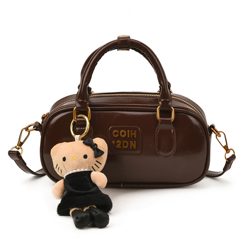 2025 jesen-zima nova korejska nišna retro bowling torba za žene, casual modni model preko ramena i crossbody