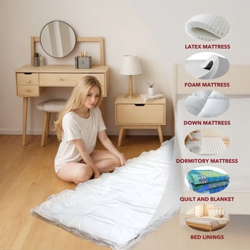 Vakuumska vreća za komprimiranje madraca s pumpom, za navijeni latex madrac, skladištenje i preseljenje
