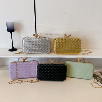 Χειροποίητη βραδινή clutch από ακρυλικό, ρετρό σχεδίαση με ιμάντα ώμου-διασταύρωσης