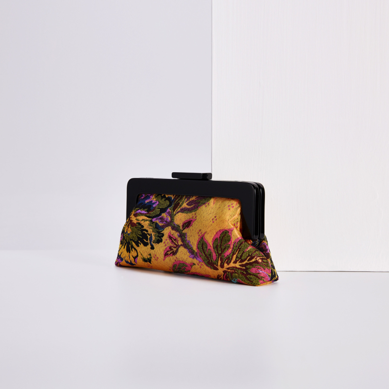 Τσάντα σε κινεζικό εθνικό στυλ με jacquard brocade ύφασμα, μικρή τετράγωνη βραδινή τσάντα-ώμου