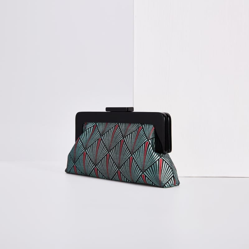 Τσάντα σε κινεζικό εθνικό στυλ με jacquard brocade ύφασμα, μικρή τετράγωνη βραδινή τσάντα-ώμου