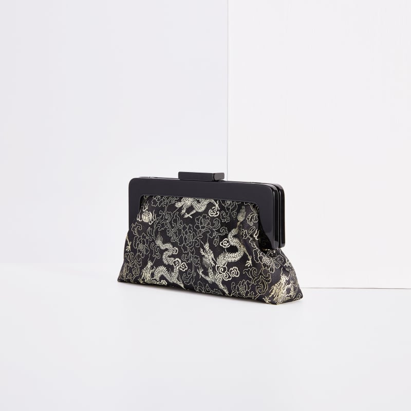 Τσάντα σε κινεζικό εθνικό στυλ με jacquard brocade ύφασμα, μικρή τετράγωνη βραδινή τσάντα-ώμου