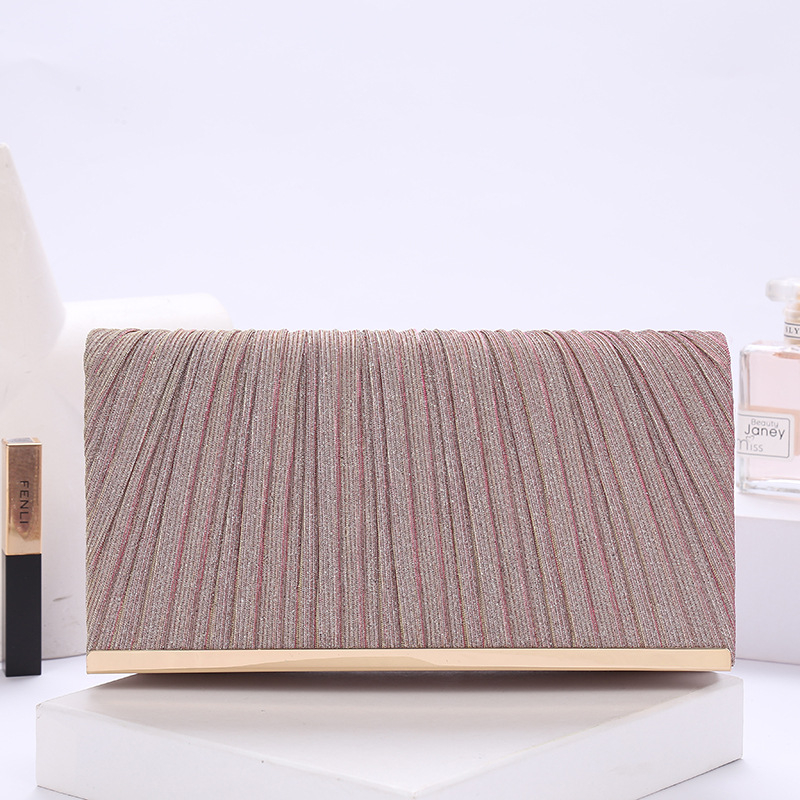 Korejska inspirirana clutch torbica s šljokicama za ljeto - PU koža, pravokutni oblik, ženska večernja torba za zabave i vjenčanja, gradski minimalistički dizajn