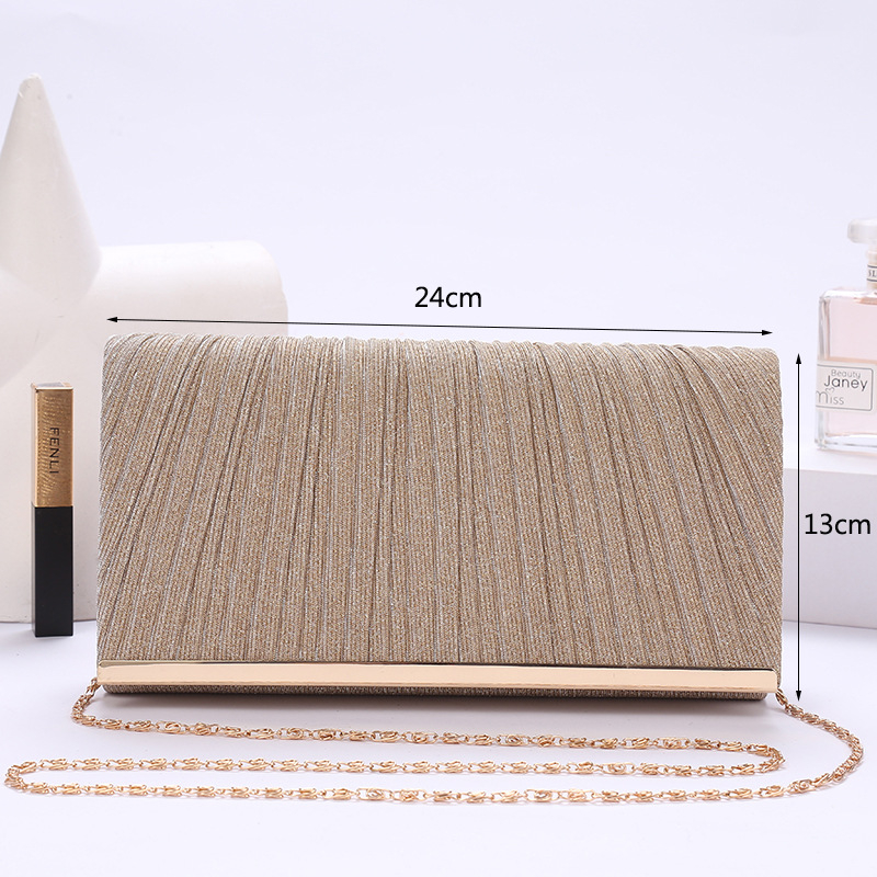 Korejska inspirirana clutch torbica s šljokicama za ljeto - PU koža, pravokutni oblik, ženska večernja torba za zabave i vjenčanja, gradski minimalistički dizajn