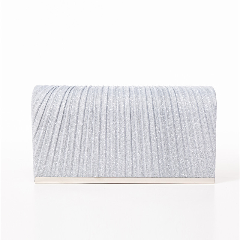 Korejska inspirirana clutch torbica s šljokicama za ljeto - PU koža, pravokutni oblik, ženska večernja torba za zabave i vjenčanja, gradski minimalistički dizajn
