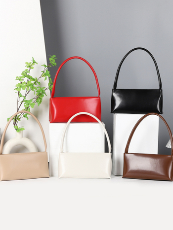 Βιντάζ PU τσάντα μασχάλης με ιμάντα ώμου, crossbody σε στυλ μπαγέτ, μινιμαλιστική υψηλής ποιότητας τσάντα