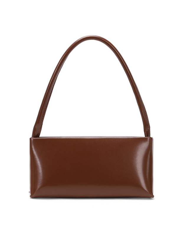 Βιντάζ PU τσάντα μασχάλης με ιμάντα ώμου, crossbody σε στυλ μπαγέτ, μινιμαλιστική υψηλής ποιότητας τσάντα