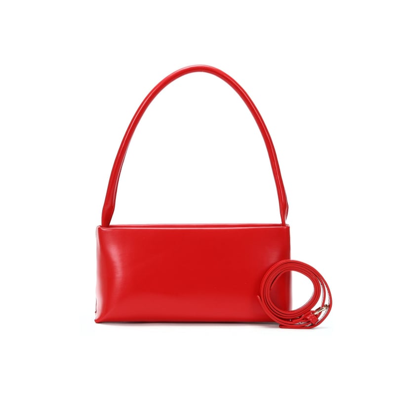 Βιντάζ PU τσάντα μασχάλης με ιμάντα ώμου, crossbody σε στυλ μπαγέτ, μινιμαλιστική υψηλής ποιότητας τσάντα